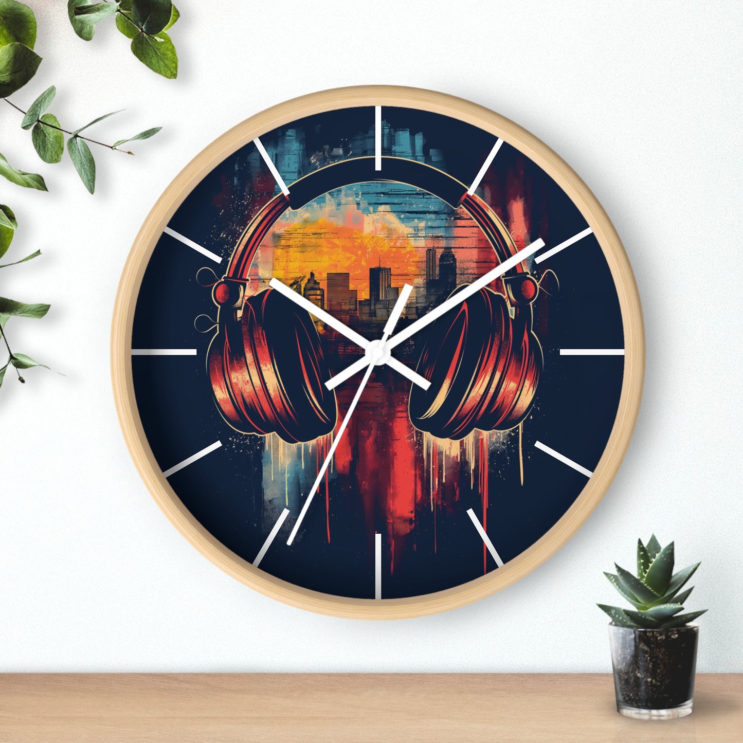 Headphone Themed Wall Clock