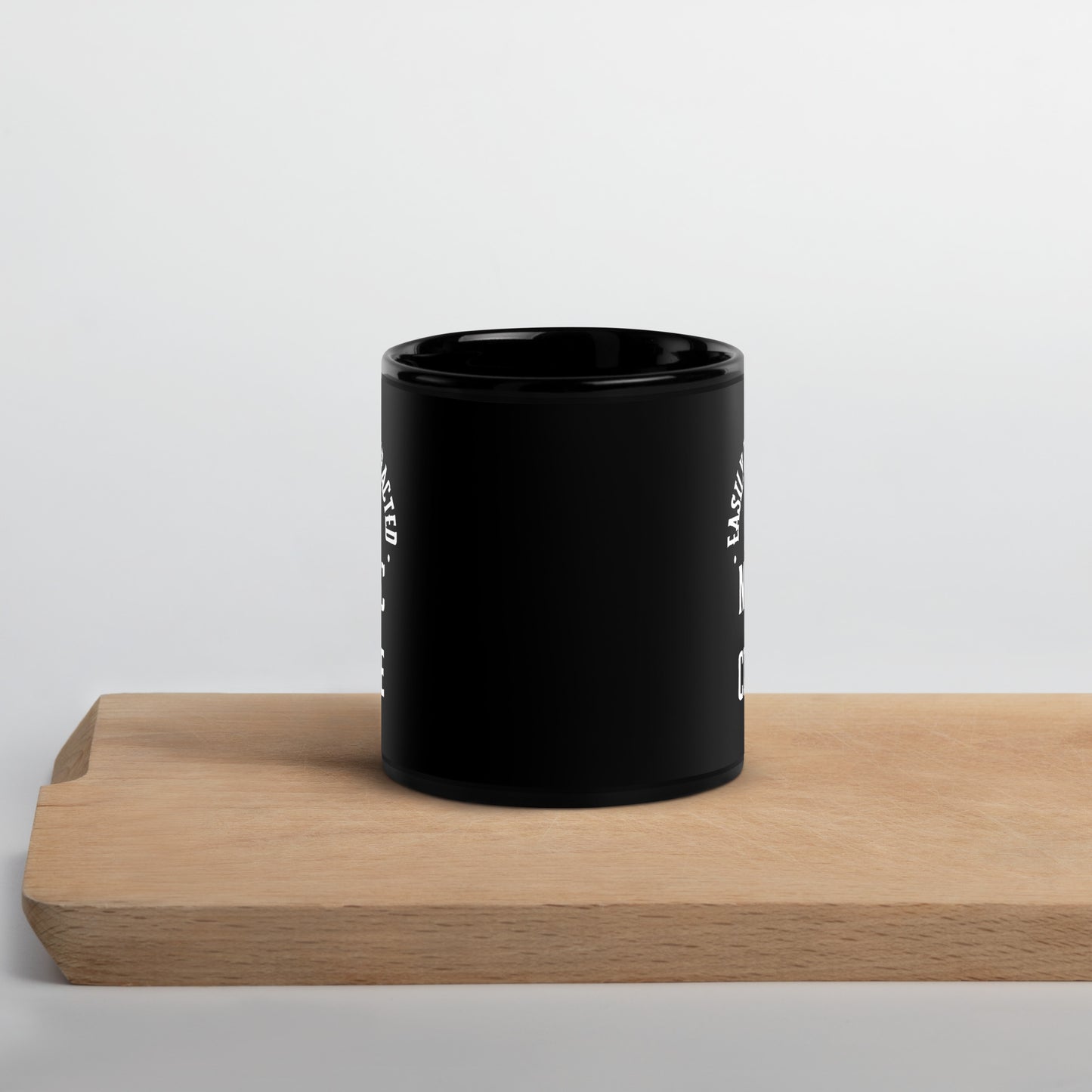 Easily Distracted by music and coffee - Black Glossy Mug