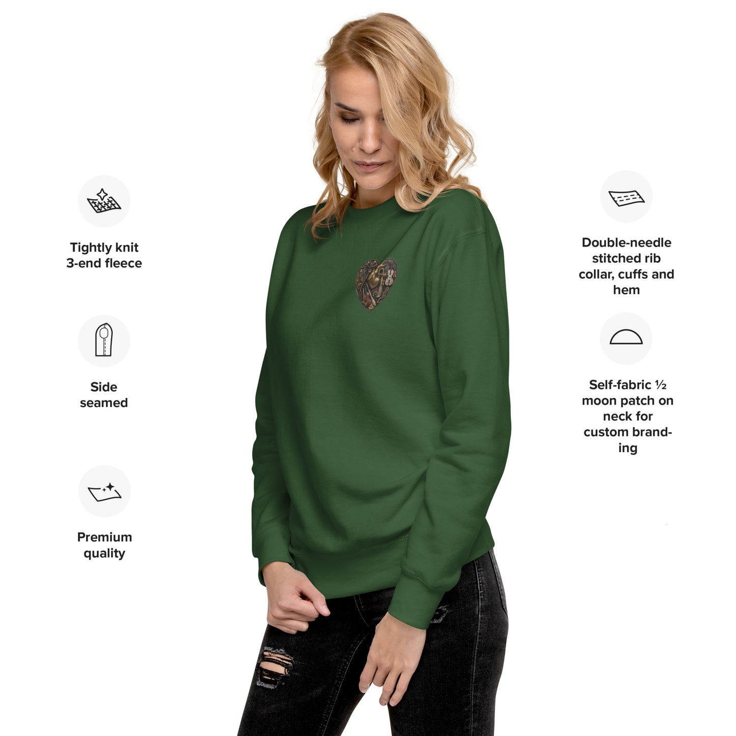 Musical Heart V5 - Unisex Premium Sweatshirt