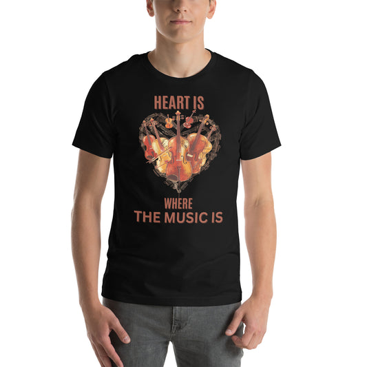 Heart is where the music is - Unisex t-shirt