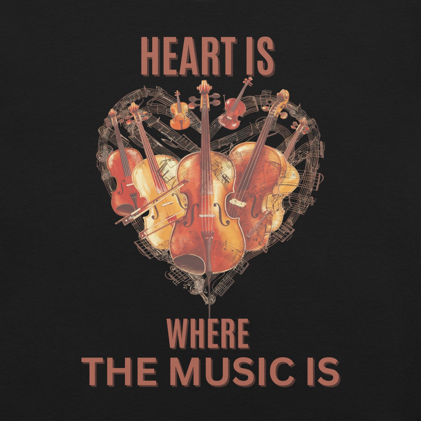 Heart is where the music is - Unisex t-shirt