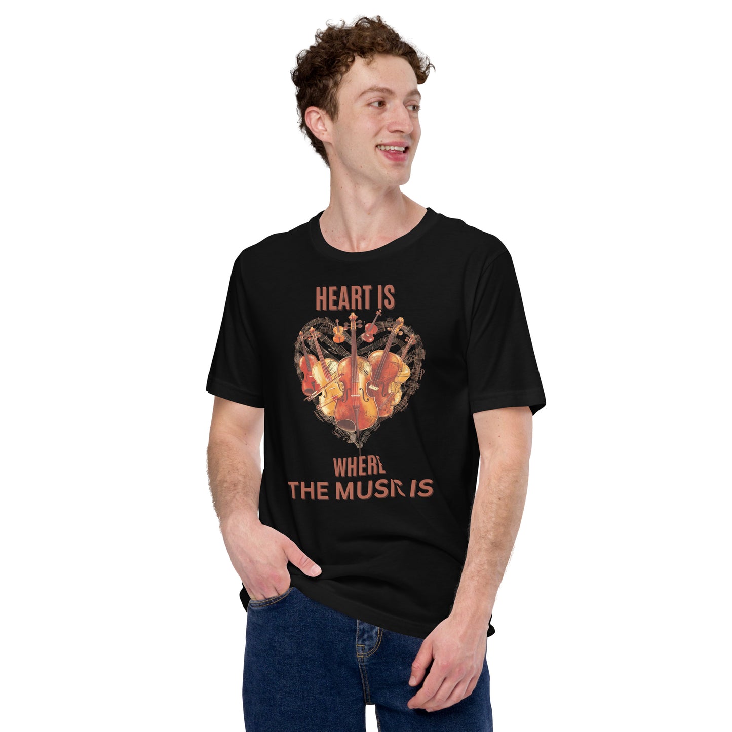 Heart is where the music is - Unisex t-shirt