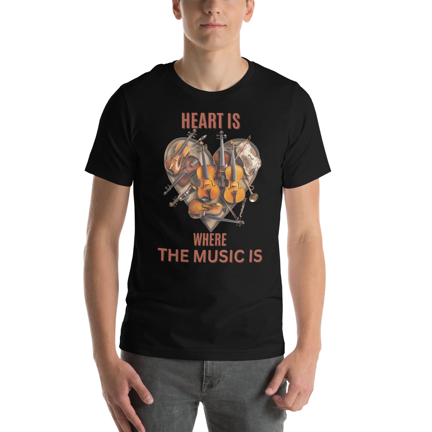 Heart is where the music is V2 - Unisex t-shirt