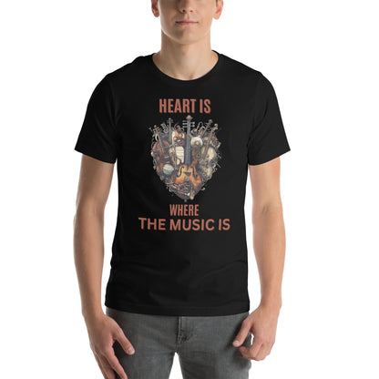 Heart is where the music is V4 - Unisex t-shirt