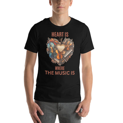 heart is where the Music is V3 - Unisex t-shirt