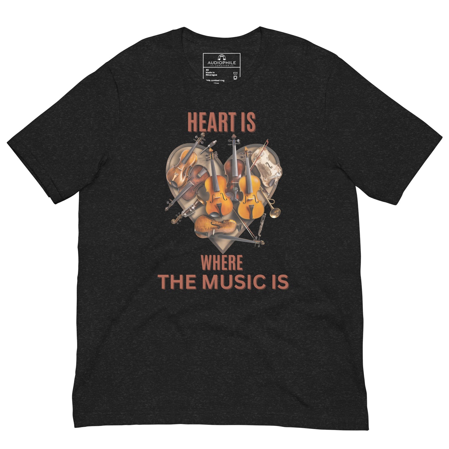 Heart is where the music is V2 - Unisex t-shirt