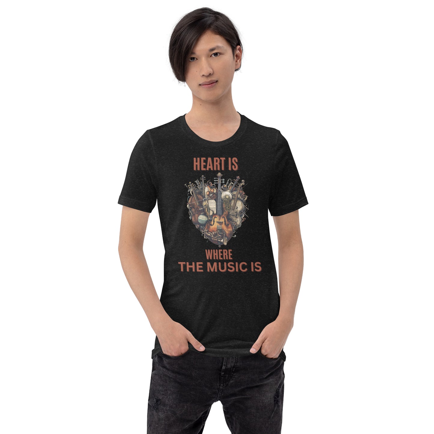 Heart is where the music is V4 - Unisex t-shirt