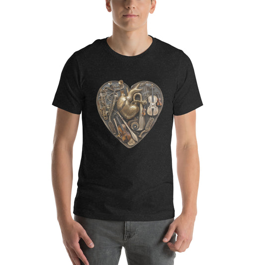 Musical heart v5 - Unisex t-shirt