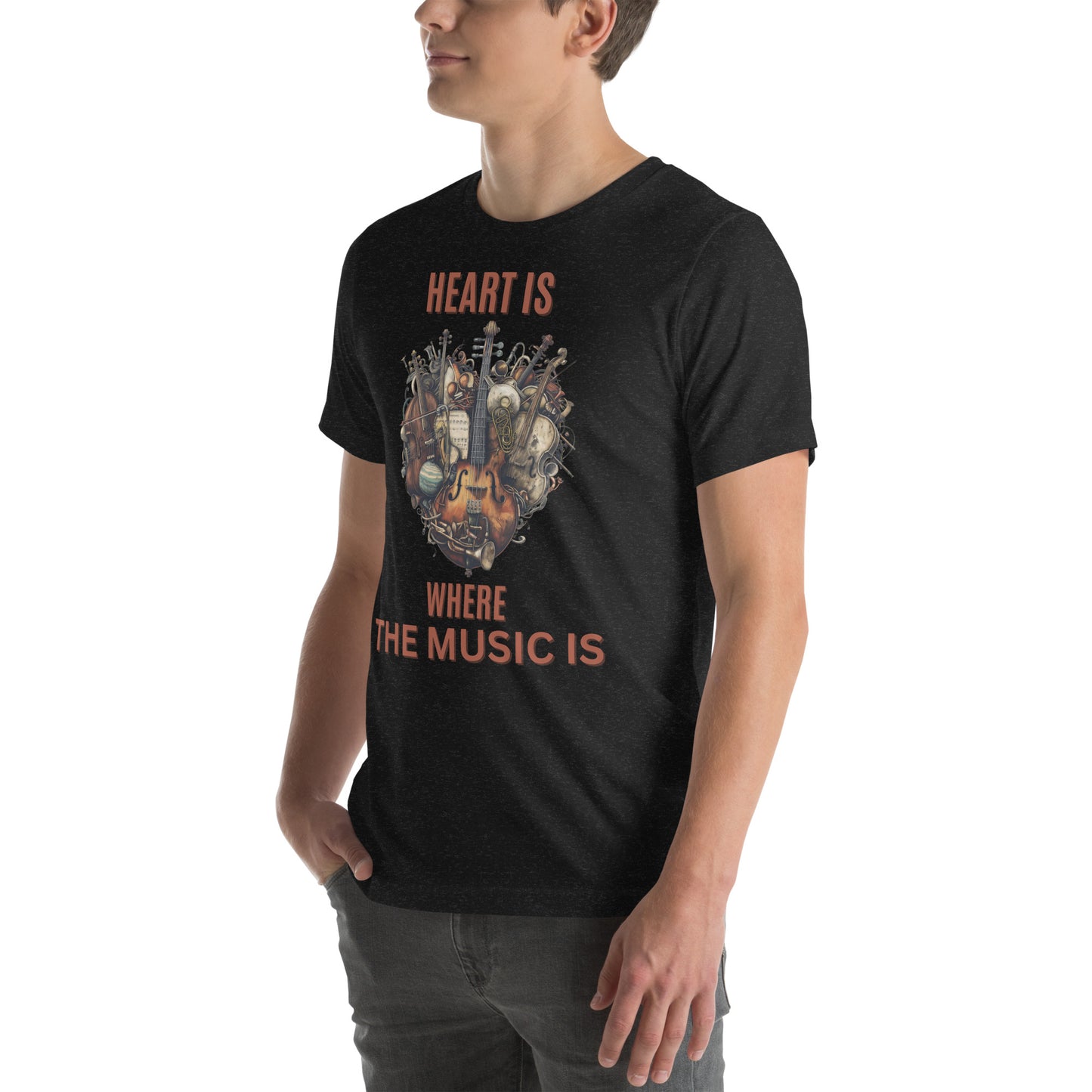 Heart is where the music is V4 - Unisex t-shirt