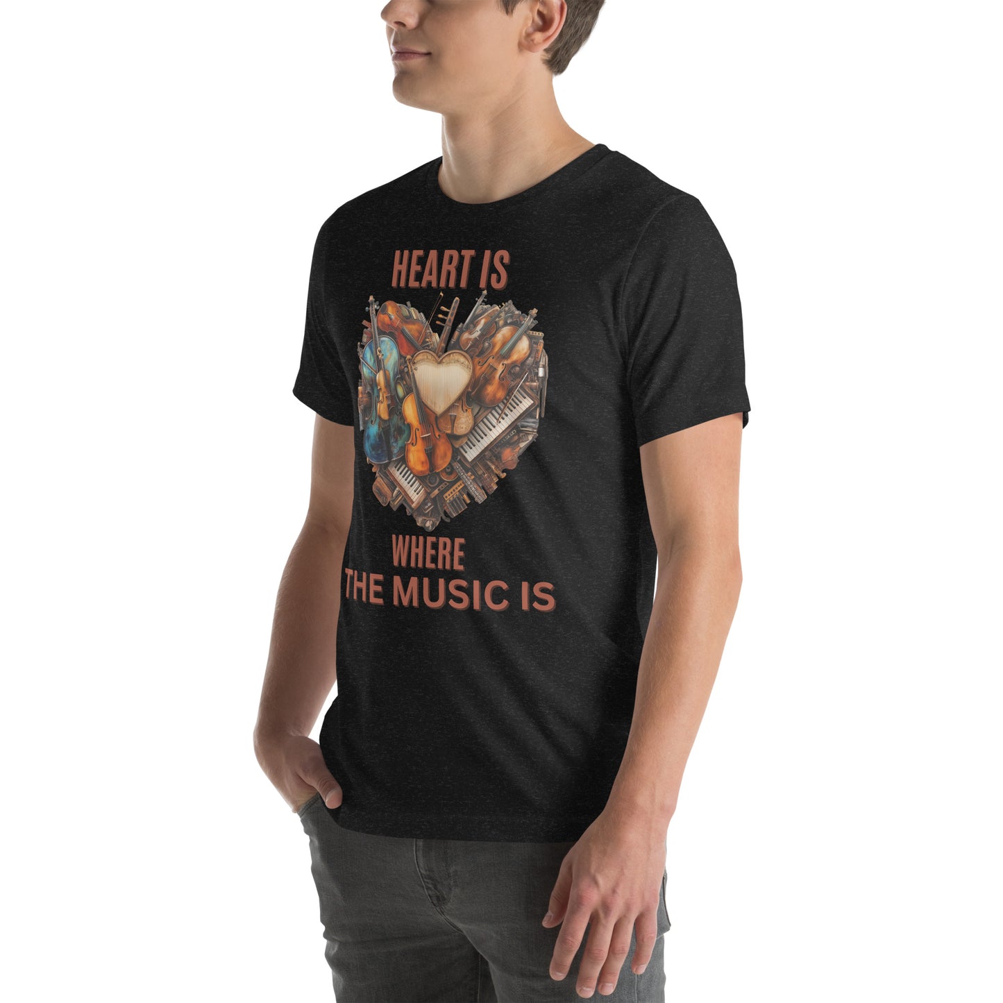 heart is where the Music is V3 - Unisex t-shirt