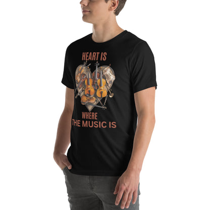 Heart is where the music is V2 - Unisex t-shirt