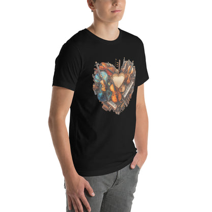 Musical heart V3 - Unisex t-shirt