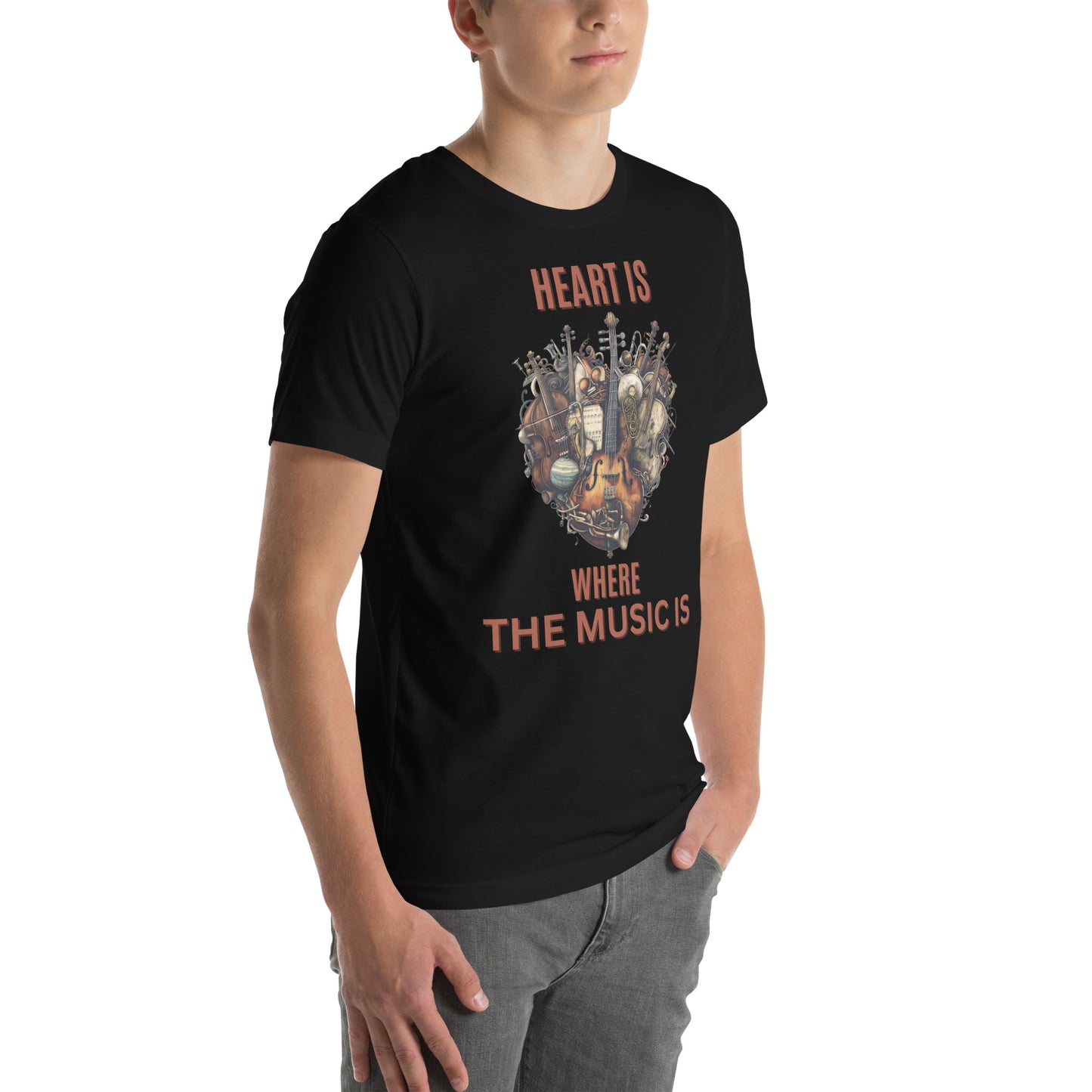 Heart is where the music is V4 - Unisex t-shirt