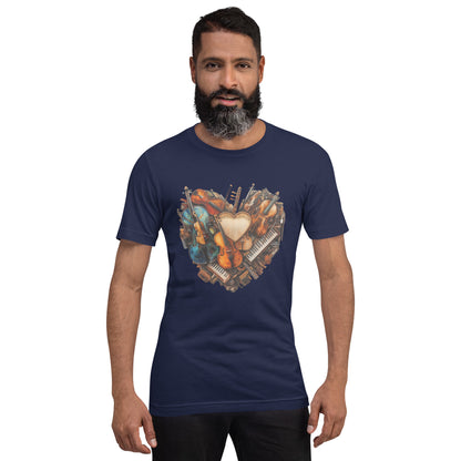 Musical heart V3 - Unisex t-shirt