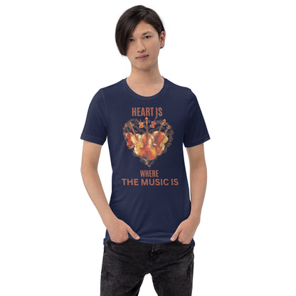 Heart is where the music is - Unisex t-shirt