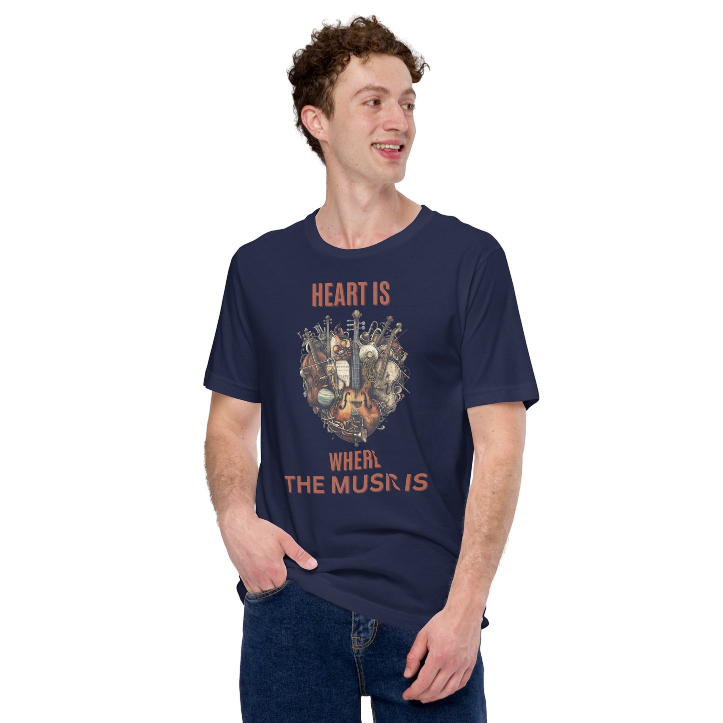 Heart is where the music is V4 - Unisex t-shirt