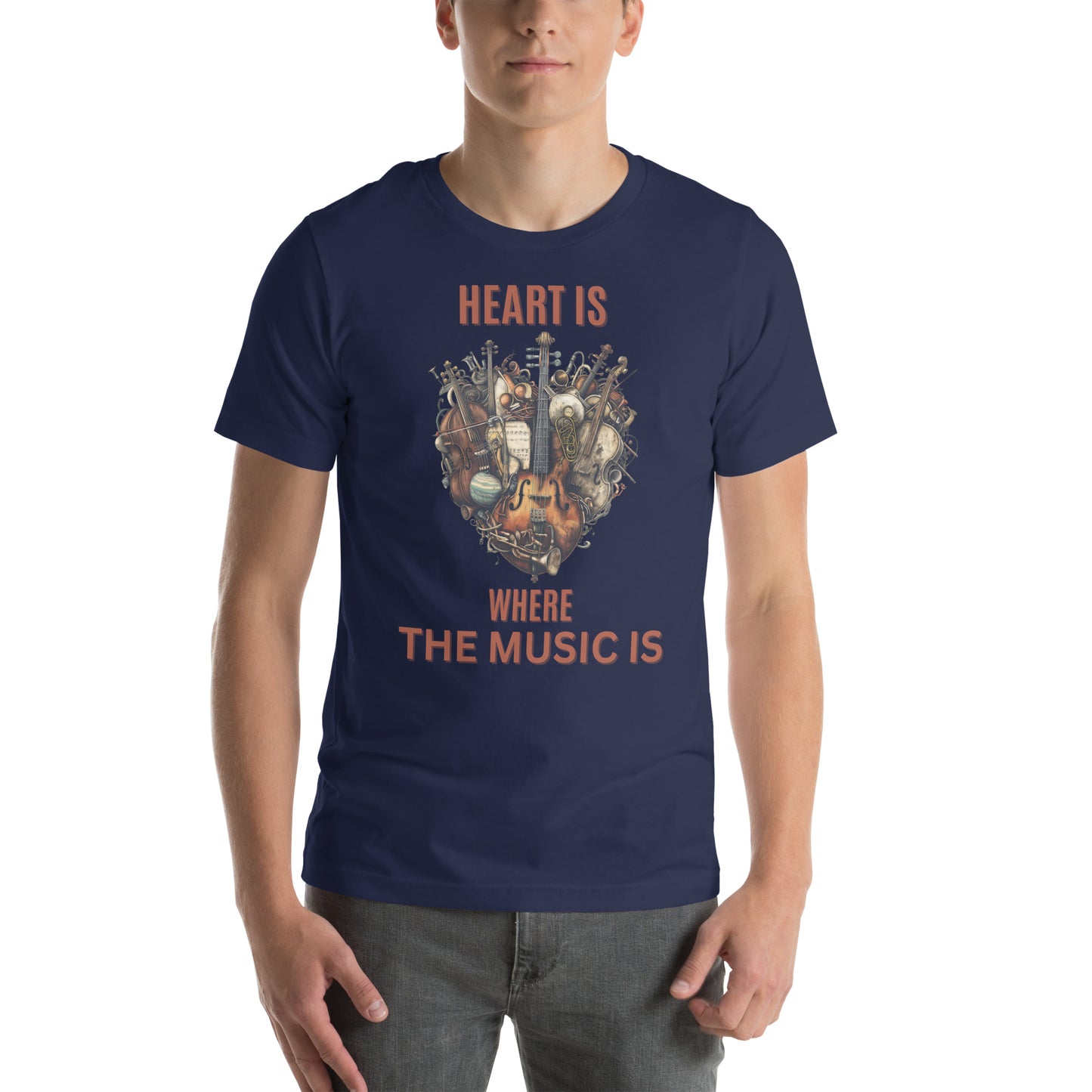 Heart is where the music is V4 - Unisex t-shirt