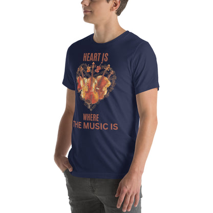 Heart is where the music is - Unisex t-shirt