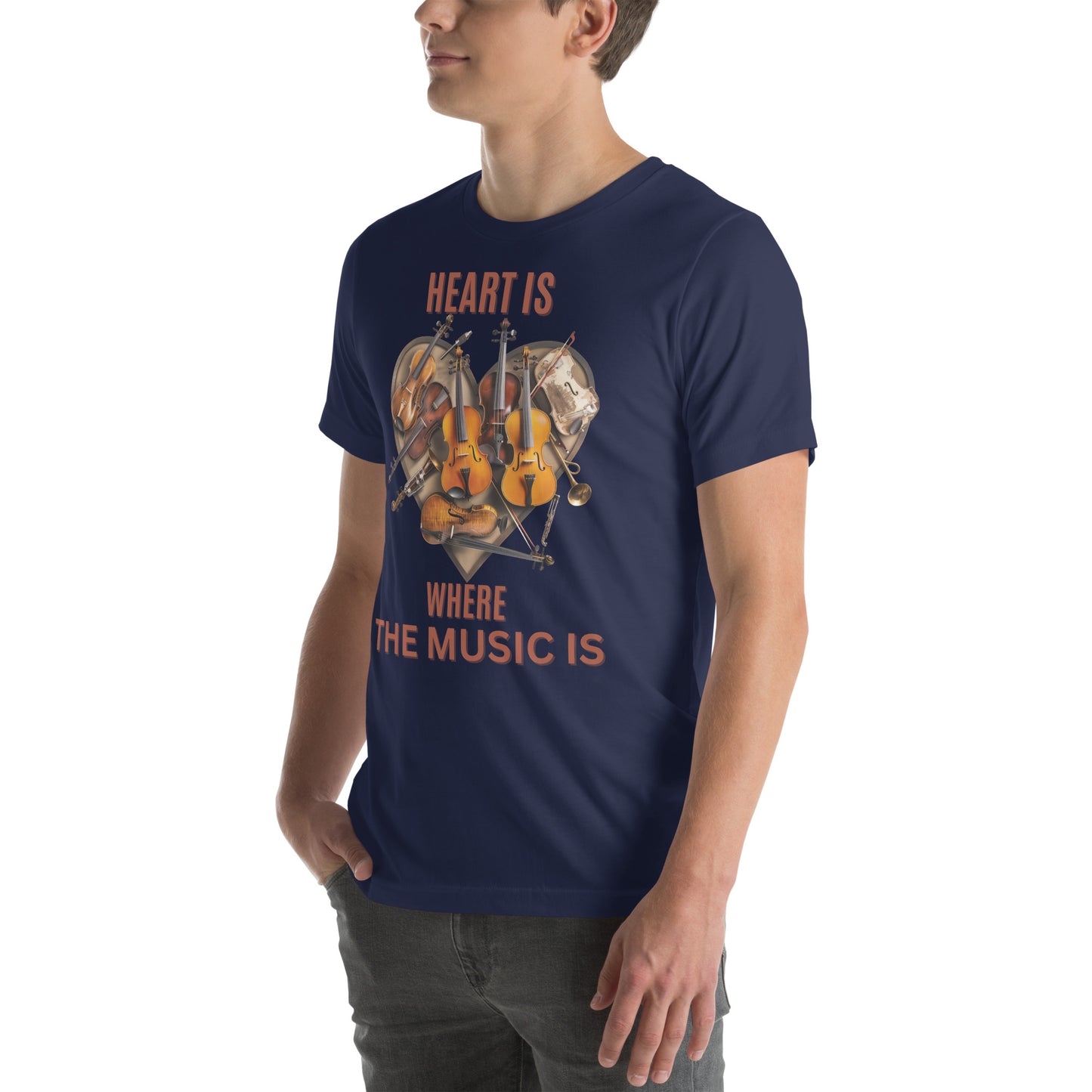 Heart is where the music is V2 - Unisex t-shirt