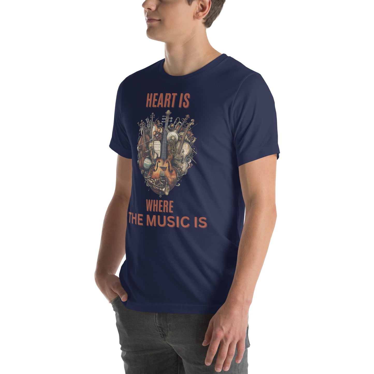 Heart is where the music is V4 - Unisex t-shirt