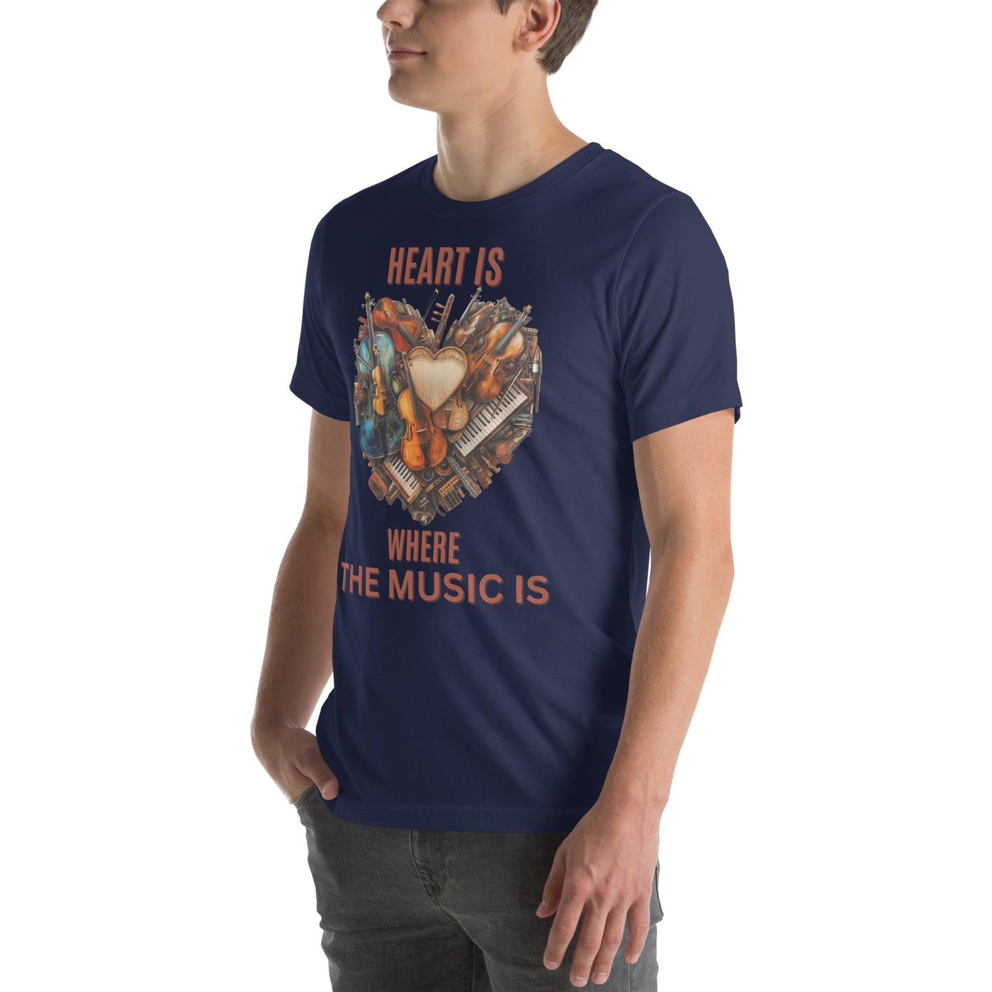 heart is where the Music is V3 - Unisex t-shirt