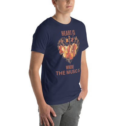 Heart is where the music is - Unisex t-shirt