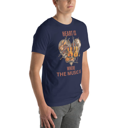 Heart is where the music is V2 - Unisex t-shirt