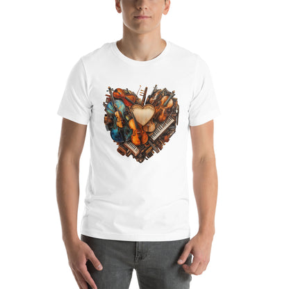 Musical heart V3 - Unisex t-shirt