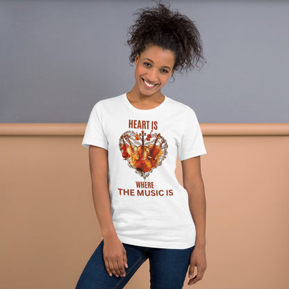 Heart is where the music is - Unisex t-shirt