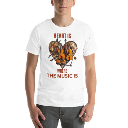 Heart is where the music is V2 - Unisex t-shirt