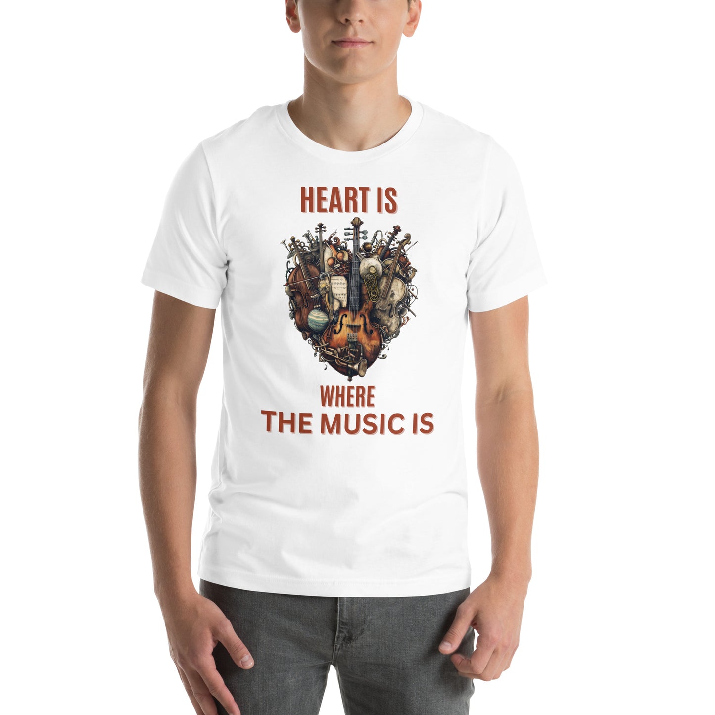 Heart is where the music is V4 - Unisex t-shirt