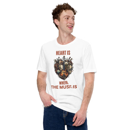 Heart is where the music is V4 - Unisex t-shirt