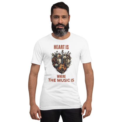 Heart is where the music is V4 - Unisex t-shirt