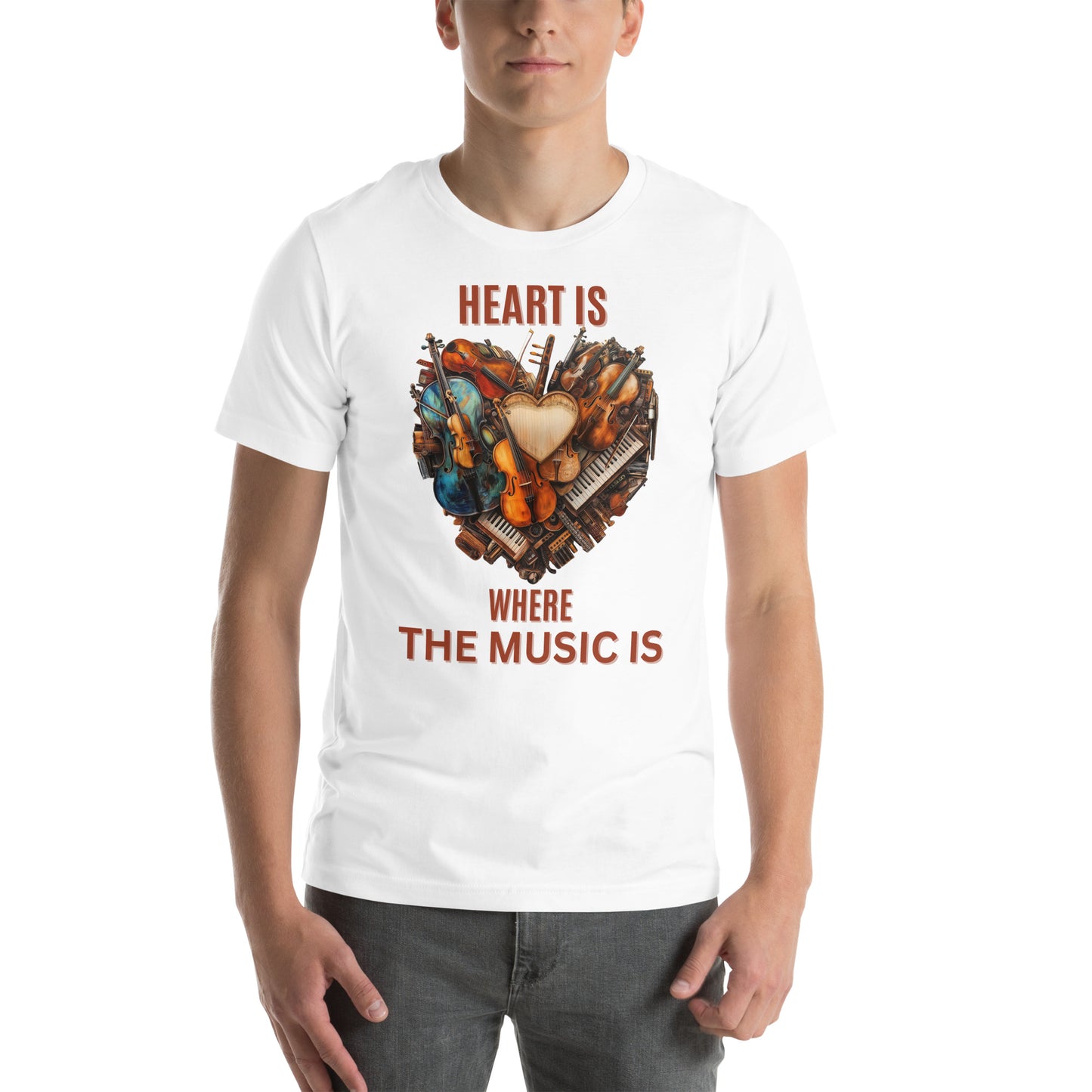 heart is where the Music is V3 - Unisex t-shirt