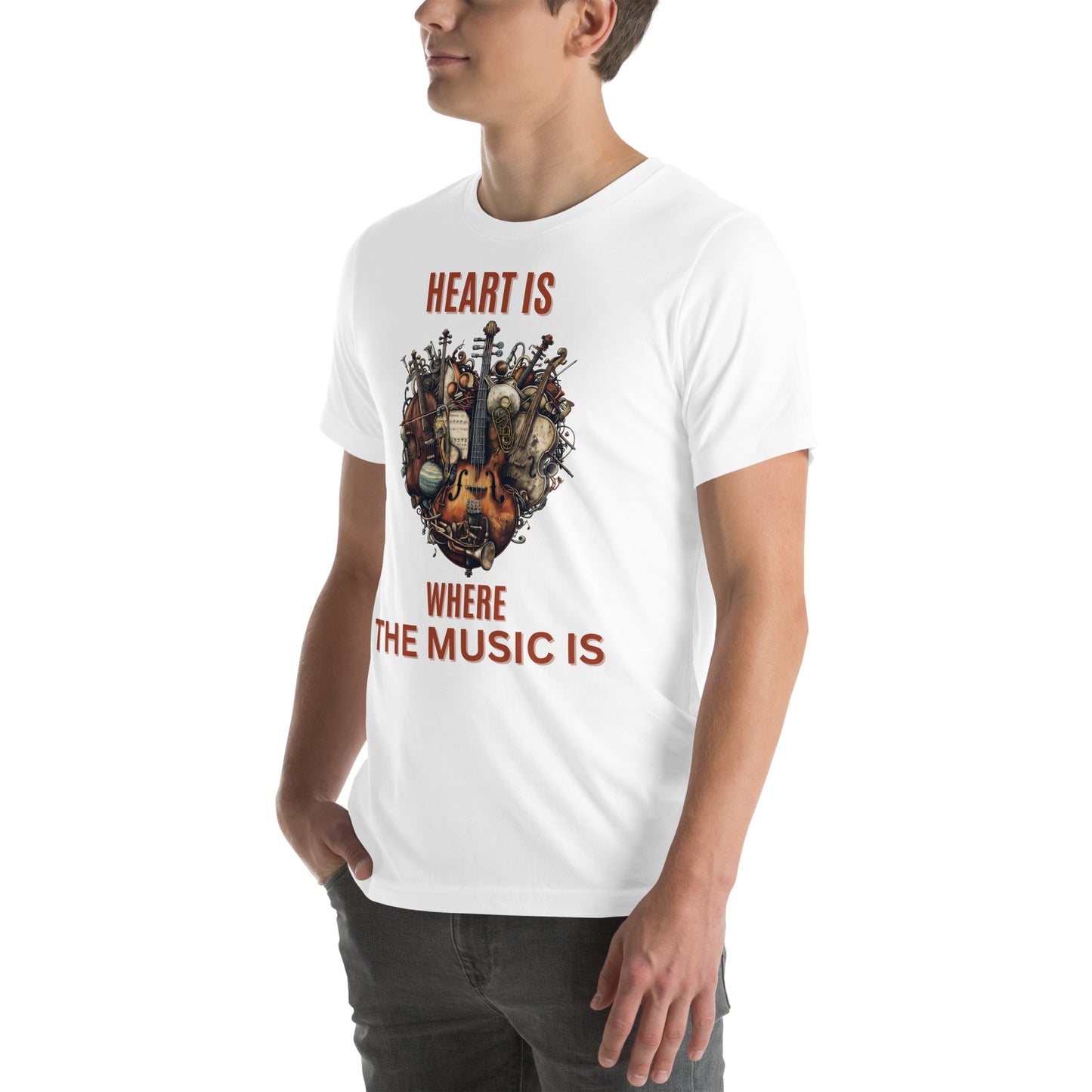 Heart is where the music is V4 - Unisex t-shirt